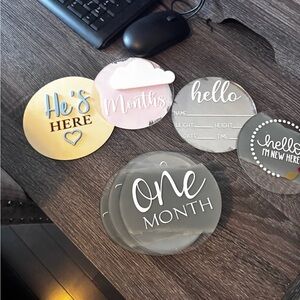 Baby Milestone Acrylic Discs